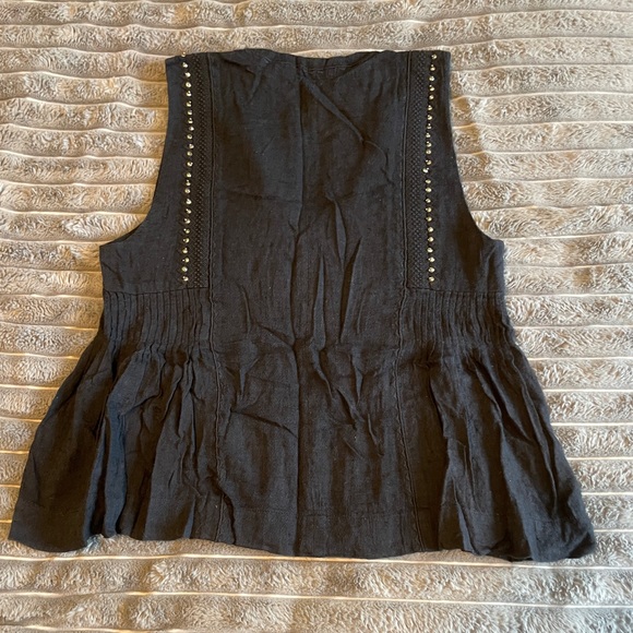 $305 Isabel Marant Étoile small/36 Black Cotton Embroidered Blouse - Picture 9 of 9